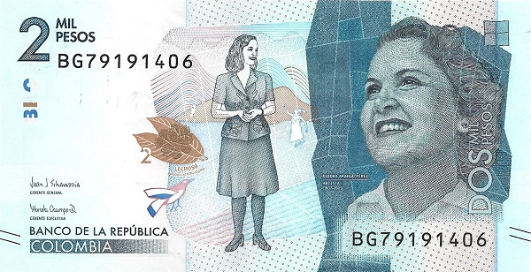 (930) ** PNew (PN458f) Colombia - 2000 Pesos 2020